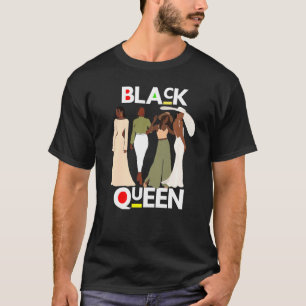 Camiseta Rainha Negra Diversão Sista Melanin Mulheres Tia G