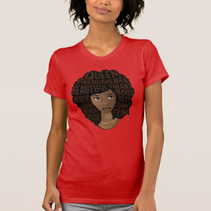 Camiseta Rainha Negra, Encorajando Mulheres, Cabelo Natural