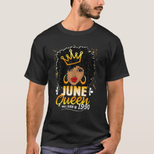 Camiseta Rainha Negra Junho De 1990 31ª Rapariga De Aniver