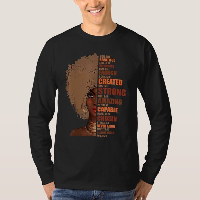 Camiseta Rainha Negra Lady Curly Natural Afro-Americana (Frente)