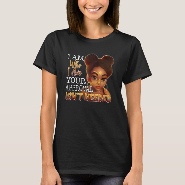 Camiseta Rainha Negra Lady Curly Natural Afro-Americana (Frente)