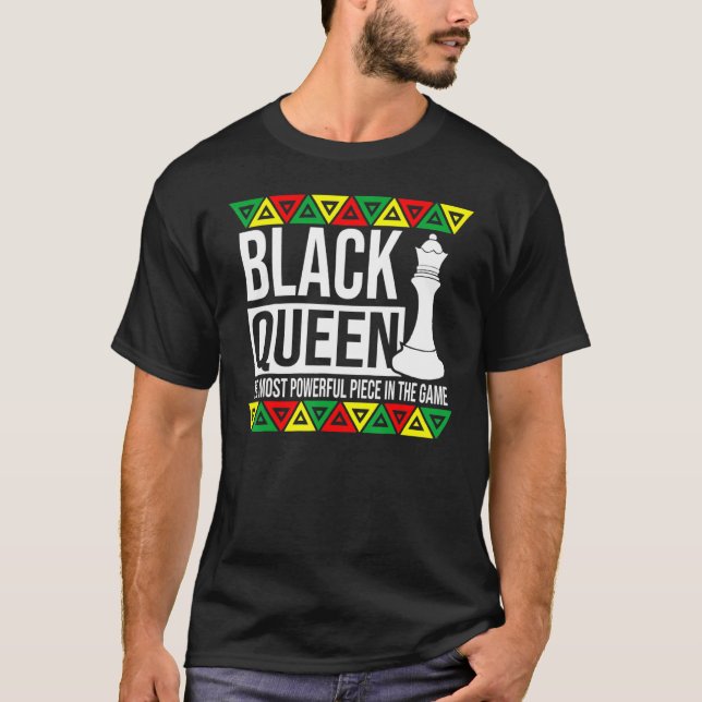 Camiseta Rainha Negra Mais Poderosa Peece Afro (Frente)