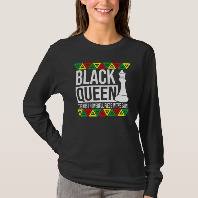 Camiseta Rainha Negra Mais Poderosa Peece Afro (Frente)