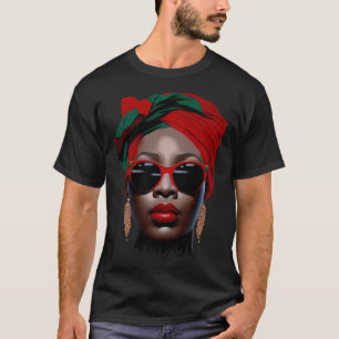 Camiseta Rainha Negra Melanina Alça Lábios Bestial Preto