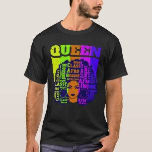 Camiseta Rainha Negra Melanina Magic Sista Queens Brown
