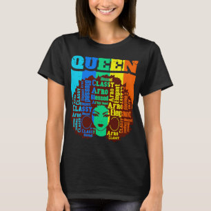 Camiseta Rainha Negra Melanina Magic Sista Queens Brown