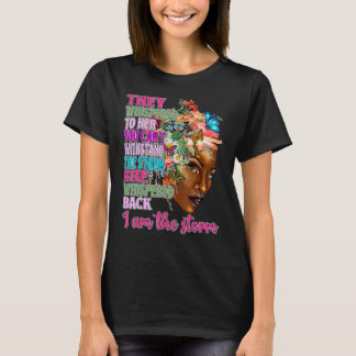 Camiseta Rainha Negra Natural Afro-Americana Eu Sou A