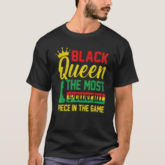 Camiseta Rainha Negra O Mais Poderoso Jogo Negro (Frente)
