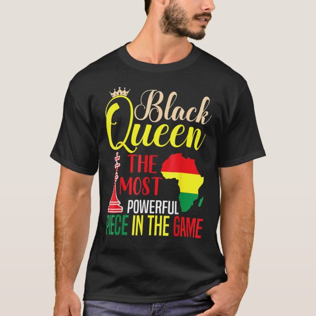 Camiseta Rainha Negra O Mais Poderoso Pee Negro Africano (Frente)