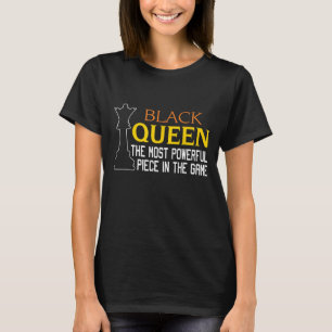 Camiseta RAINHA NEGRA O mais poderoso Xadrez afro-americano