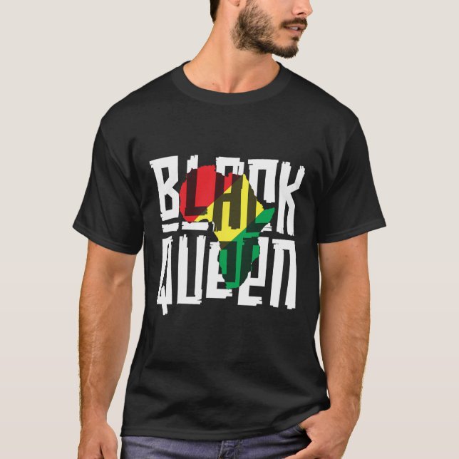 Camiseta Rainha Negra para Mulheres História Mês África (Frente)