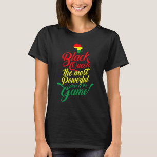 Camiseta Rainha Negra Peça Mais Poderosa História Negra Afr