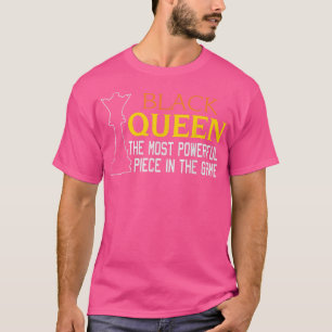 Camiseta RAINHA NEGRA Xadrez Mais Poderoso Afro-Americano H