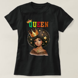 Camiseta Rainha Nubiana: Camisa-T das Mulheres de Royalty