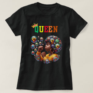 Camiseta Rainha Nubiana: Camisa-T feminina no poder