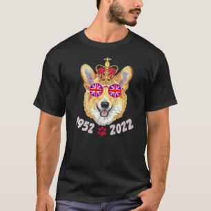 Camiseta Rainha Platinum Jubilee T Queen's Royal Corgi Sung
