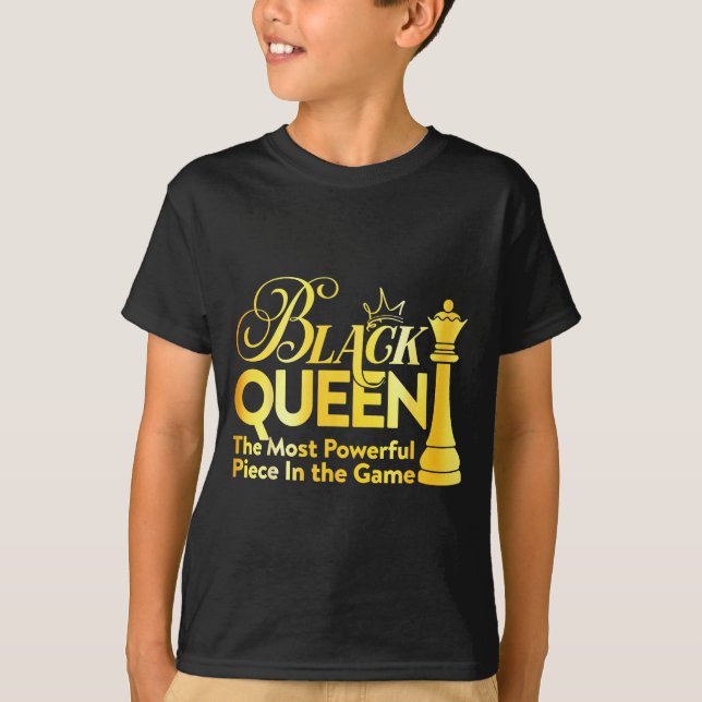 Camiseta Rainha Preta A Peça Mais Poderosa No Jogo Gi (Frente)