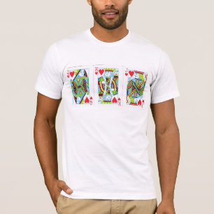 Camiseta Rainha,Rei,Valete de Copas