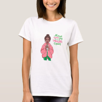 Camiseta Rainha Rosa e Verde