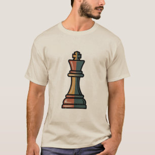 Camiseta Rainha Vintage Chique Peças de Xadrez Amante do Xa