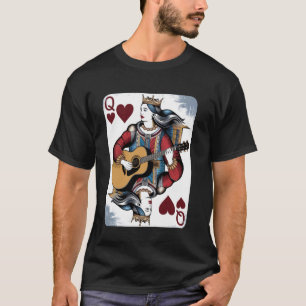 Camiseta Rainha Vintage dos Corações Guitarrista - Cartão d