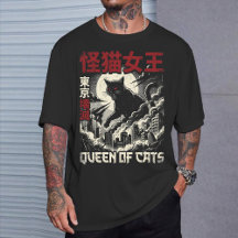 Rainha Vintage dos Gatos Preto Monstro Gato Japão