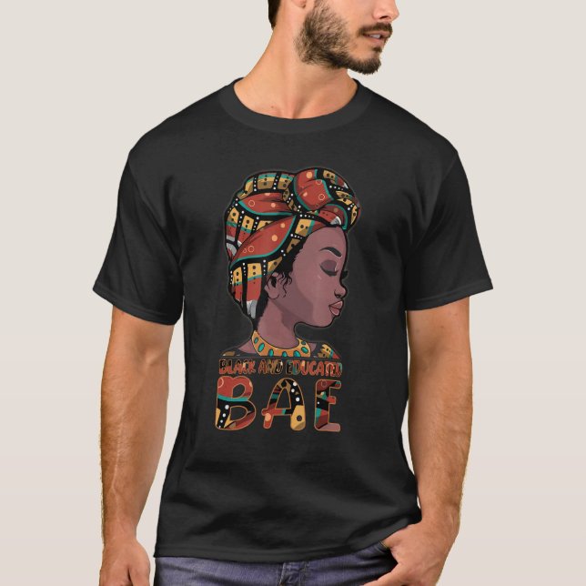 Camiseta Rainhas Africanas BAE Black Educado Black Histo (Frente)