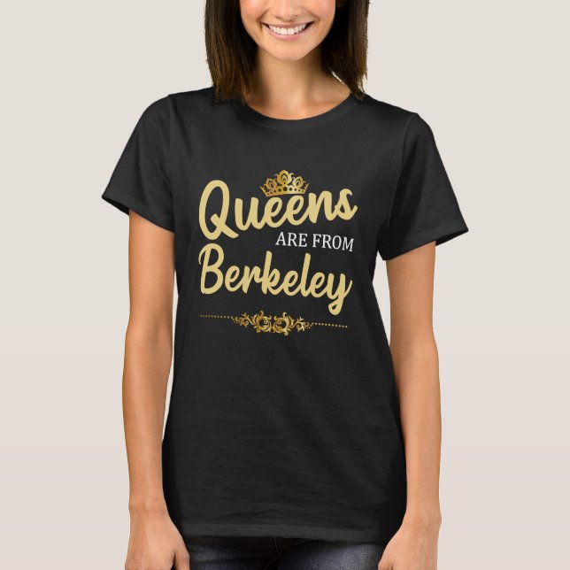 Camiseta Rainhas de BERKELEY CA CALIFORNIA Home Roots (Frente)