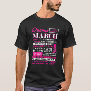 Camiseta Rainhas Nascem Em Março 10 Fatos Divertidos De Ani