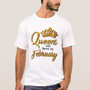 Camiseta Rainhas Negras São Nasceres Em Fevereiro Mulheres