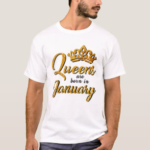 Camiseta Rainhas Negras São Nasceres Em Janeiro Mulheres N