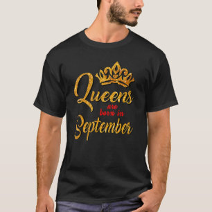 Camiseta Rainhas Negras São Nasceres No Aniversário Das Mul
