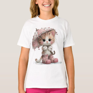 Camiseta “Rainy Day Kitty” Gatinho Fofo