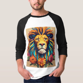 Camiseta Raio da Selvagem: Design do Leão Majestoso