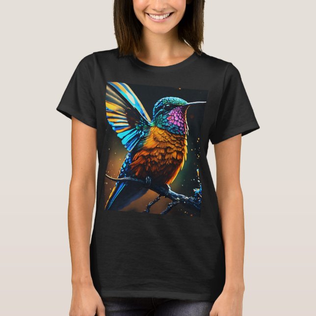 Camiseta Raio de Hummingbird: Teto de Arte em Linha de Fogo (Frente)