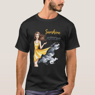 Camiseta Raio de Sol Misturado com Um Pouco de Furacão Conf