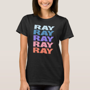 Camiseta Raio de Texto Repetido Moderno