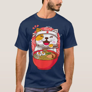 Camiseta Raio-gato japonês do anime Kawaii
