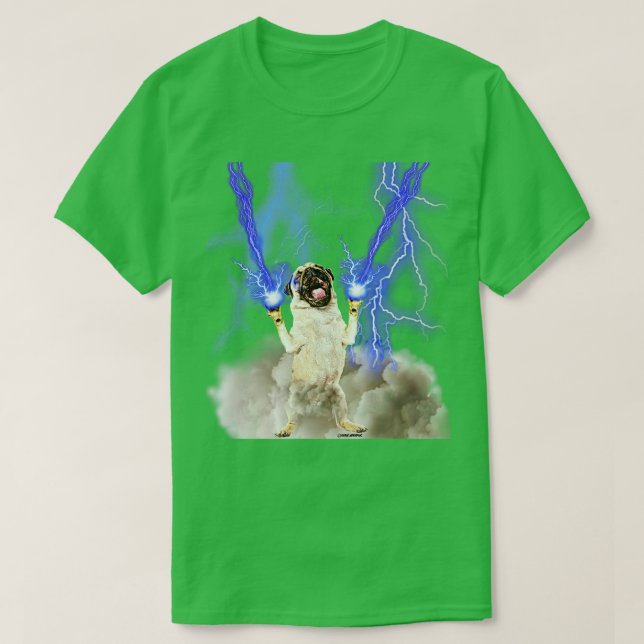 Camiseta raio Pug (Frente do Design)