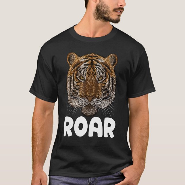 Camiseta Raio Tigre Grandes Crianças Gatos Tigre Memória An (Frente)