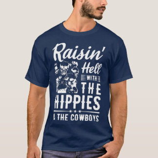 Camiseta Raios Com Os Hippies A Música Dos Cowboys