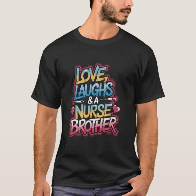 Camiseta Raios de Amor e Irmão Enfermeiro, Enfermeira Orgul (Frente)