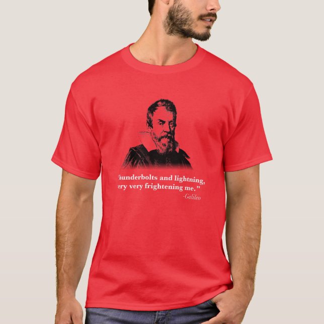 Camiseta Raios de Galileo e relâmpago, silhueta (Frente)
