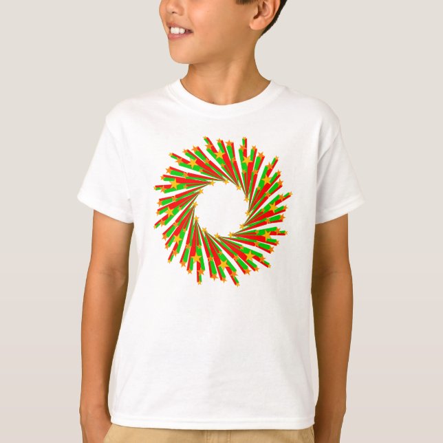 Camiseta Raios do Círculo Estelar coloridos I + seu backgr. (Frente)