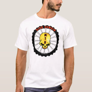 CAMISETA RAIOS DO OSSO DO ZOMBI DA BICICLETA