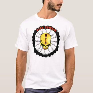CAMISETA RAIOS DO OSSO DO ZOMBI DA BICICLETA