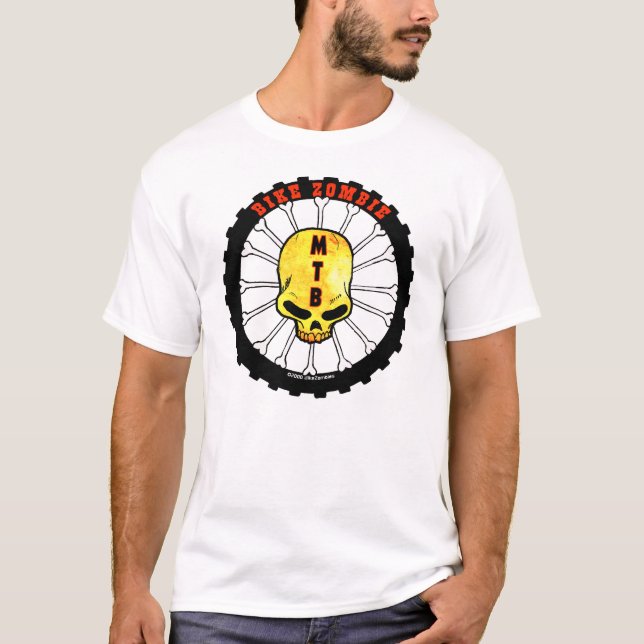 CAMISETA RAIOS DO OSSO DO ZOMBI DA BICICLETA (Frente)
