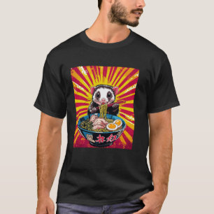 Camiseta Raios do Pôr do Sol Amante de Macarrão Japonês Fur