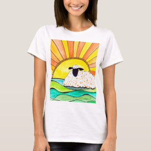 Camiseta Raios-do-sol na arte pasteleira