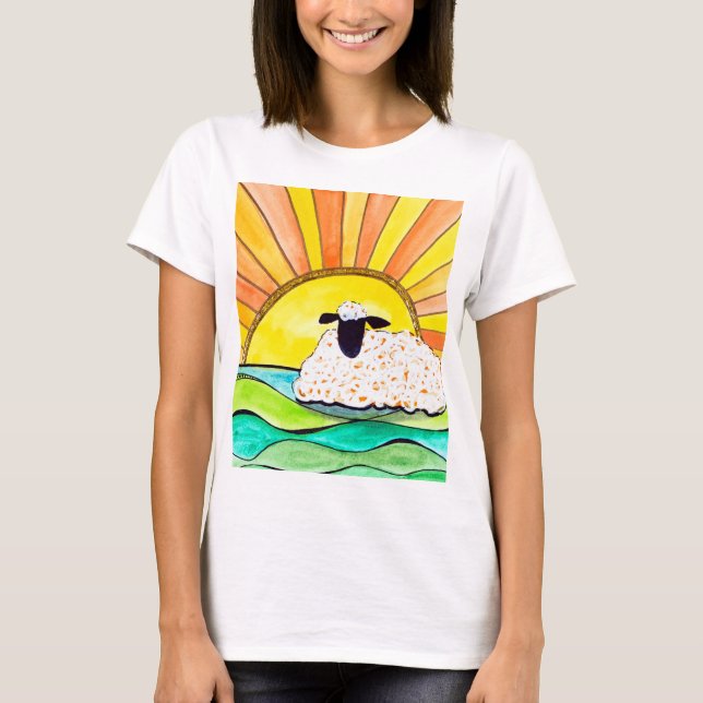 Camiseta Raios-do-sol na arte pasteleira (Frente)